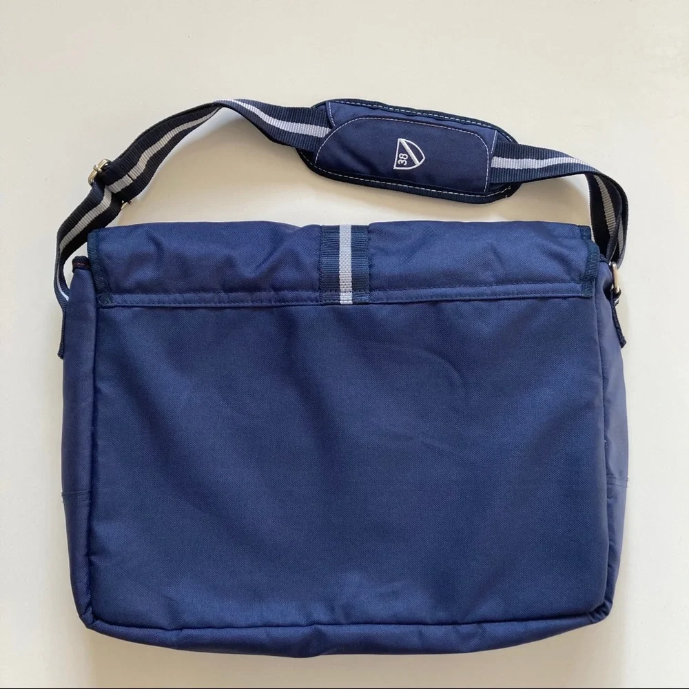 Cremieux 38 Messenger Laptop Bag Navy Blue
